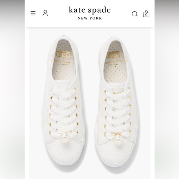 kate spade Shoes - Keds X Kate Spade New York Triple Kick Floral Eyelet & Pearl Sneakers sz…